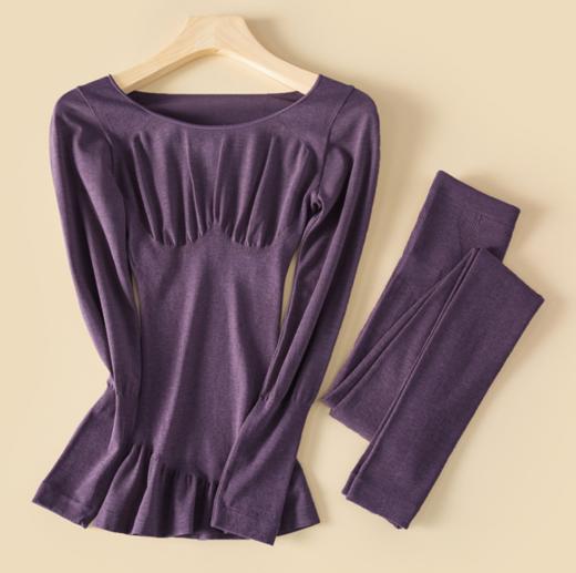 【轻薄发热德绒保暖衣套装】收腹紧身 塑身美体 轻薄不臃肿 隐形背背佳 收腹提臀 无痕隐身蓄热保暖 秋衣秋裤套装 商品图8