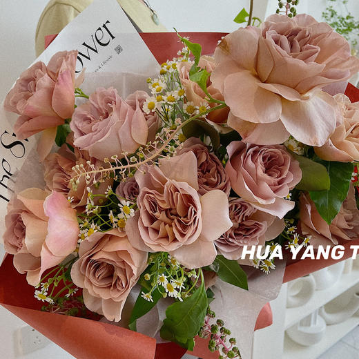 花艺 焦糖拿铁 · 花束 商品图1