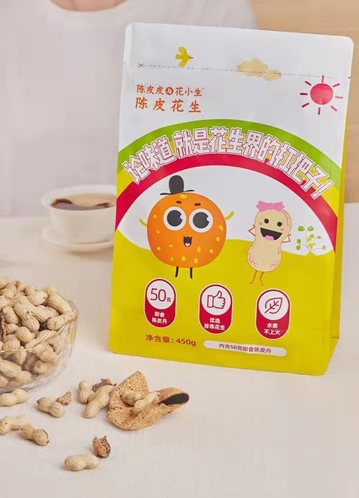 陈皮皮与花小生陈皮花生休闲零食新会水煮花生干花生香脆带壳 商品图0