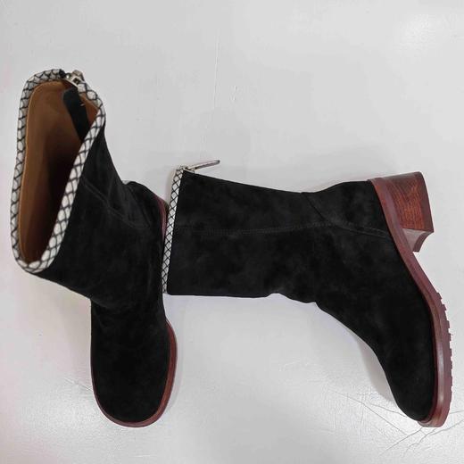 LFGJ 6413 马丁靴秋冬英伦风短靴韩版百搭中跟粗跟中筒靴女 商品图3