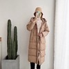 2020秋冬中长款压纹连帽羽绒服 商品缩略图0