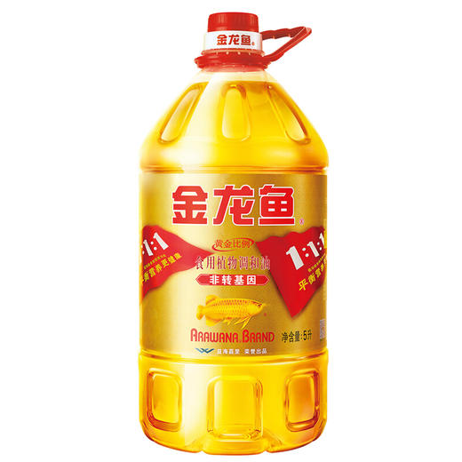 金龙鱼黄金比例非转基因食用调和油5L 商品图0