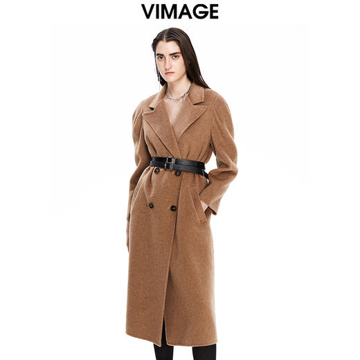 VIMAGE纬漫纪冬装新款女装欧美复古羊毛呢外套女大衣V1614220 商品图5