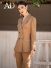 AD高端卡其色干练西装套装女春秋英伦风双排扣时尚职业装气质工装 商品缩略图1