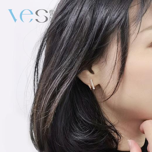 璀璨双线条银925轻奢耳钉 商品图4