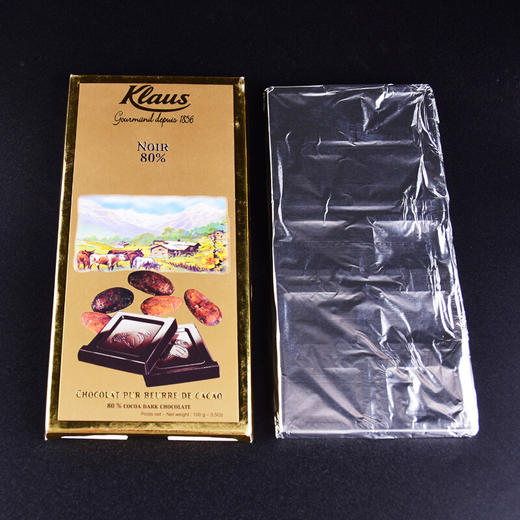 法国Klaus黑巧克力系列100g 70%可可/80%可可 香气丝滑口感浓郁 040894/040895 商品图1