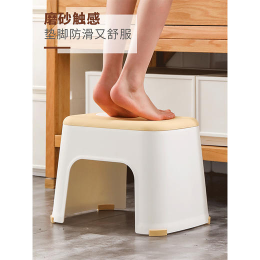 孙小美双色圆点凳-大号S0378塑料小凳子家用矮凳加厚方凳儿童浴室防滑宝宝板凳小椅子(颜色随机） 商品图8