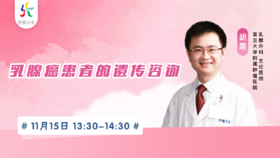 11月15日 | 妍康学苑第八讲胡震教授科普乳腺癌患者的遗传咨询