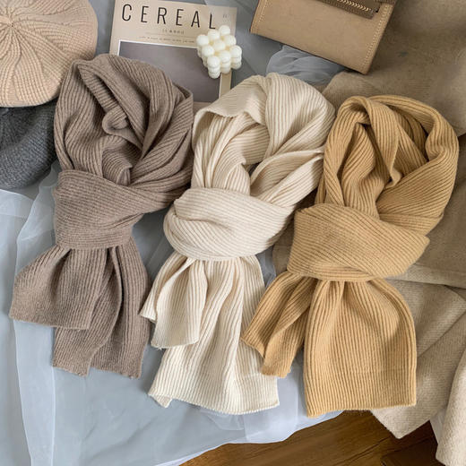 2021新款围巾 像奶茶一样温暖~韩国ins百搭柔软保暖厚围巾女冬季学生潮圣诞 商品图0