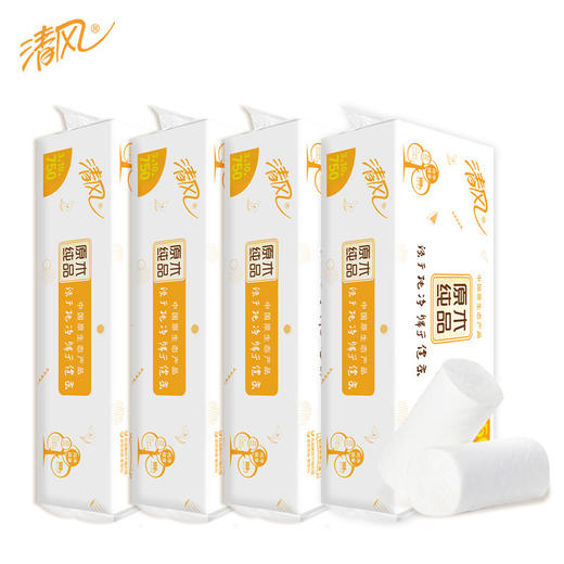 清风无芯卷纸卫生纸纸巾厕纸750克/提1提10卷3层多省包邮新老包装 商品图1
