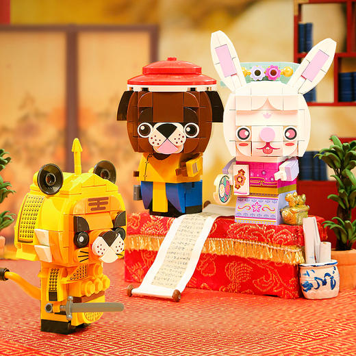 Keeppley国玩系列十二生肖动物拼装积木故宫联名儿童玩具创意摆件 商品图1