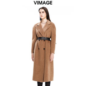 VIMAGE纬漫纪冬装新款女装欧美复古羊毛呢外套女大衣V1614220