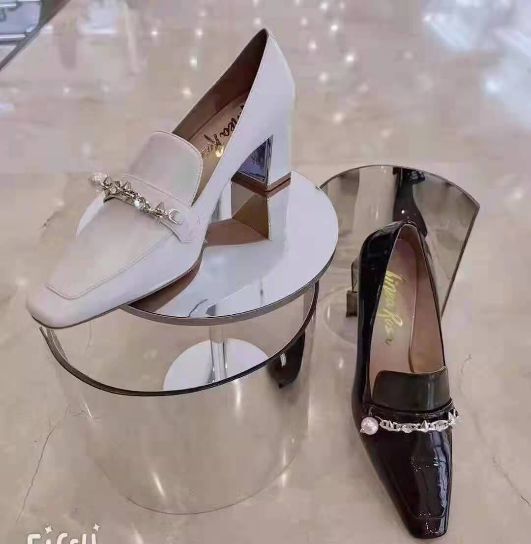 linea rosa 恋尚罗莎2021新款优雅深口中粗跟单鞋2t62704运动鞋/女鞋