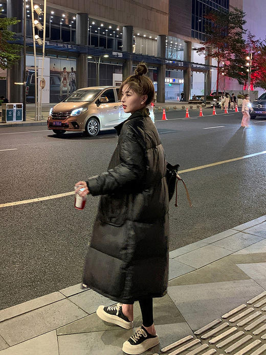 鲁克林白色白鸭绒长款羽绒服冬新款加厚防寒外套女圣诞 商品图1