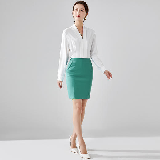 衬衫设计感小众法式时尚气质雪纺上衣甜美衬衣白 商品图3