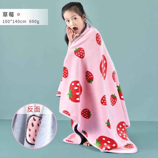 【一毯多用 适合全家使用】毛毛雨儿童毛毯双层加厚幼儿园被子午睡毯 商品图5