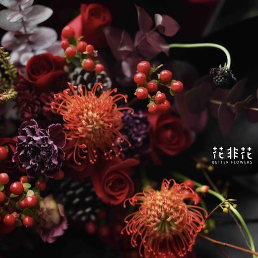 《绽放》复古红色系玫瑰混搭花束 商品图5