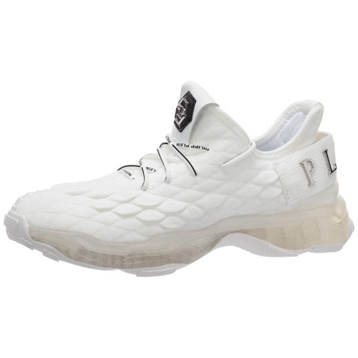 PHILIPP PLEIN/菲利普·普兰男女同款白色六边形logo饰休闲跑步鞋运动鞋AAAS USC0089 商品图5