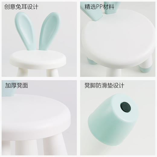 孙小美爱萌椅儿童凳子家用靠背板凳婴儿卡通可爱餐椅塑料座椅幼儿园宝宝小椅子（颜色随机） 商品图4