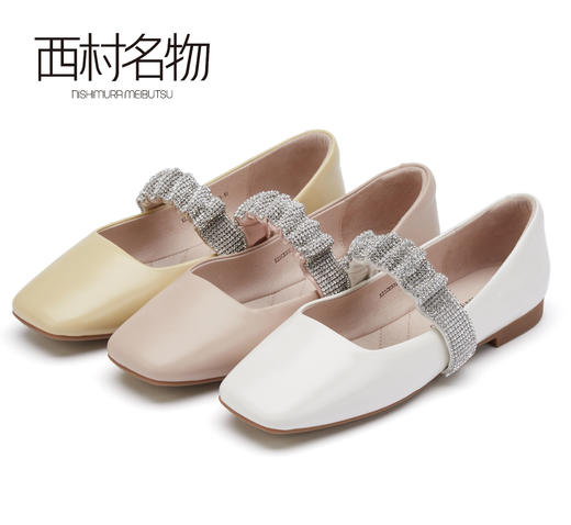西村名物2021秋季新款满钻舒适单鞋X21CE33241 商品图0