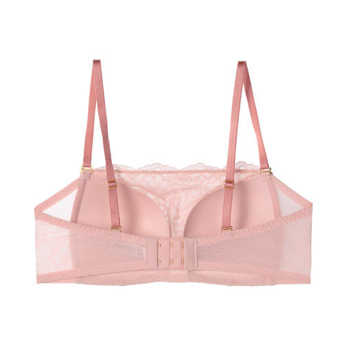 芬狄诗清新蕾丝无钢圈防走光抹胸内衣女小胸聚拢中厚文胸FB00181 商品图2