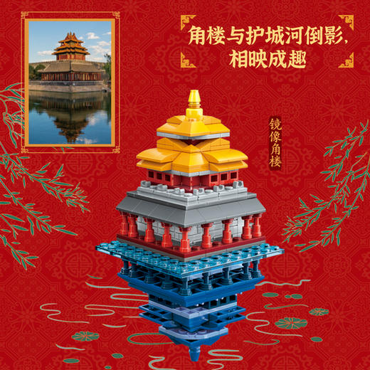 Keeppley国玩系列镜像角楼拼装积木故宫国潮玩具古风建筑模型礼物 商品图2