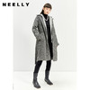 NEELLY纳俪气质翻领人字纹大衣女冬季中长款羊毛毛呢外套时尚百搭N21111G01109 商品缩略图3