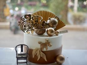 复古茶壶 一鲜奶动物奶油蛋糕