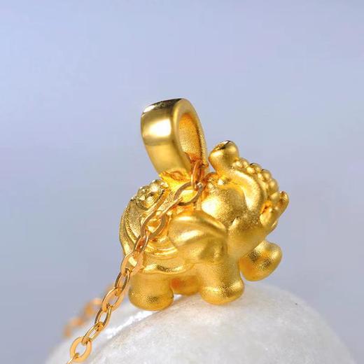 【特惠小象】5D硬足金挂坠 配925银项链 商品图0