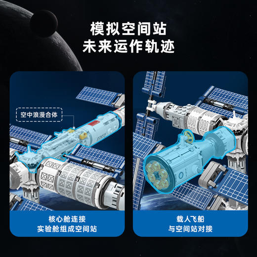 Keeppley | 国玩系列中国载人空间站积木太空玩具航天模型男孩礼物 商品图4