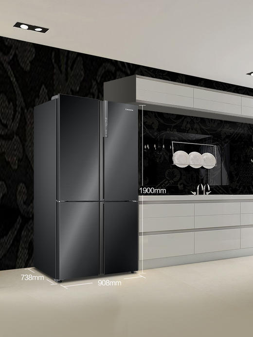【黑钛】Casarte/卡萨帝629L大容量十字对开四门变频无霜制冰冰箱 商品图5