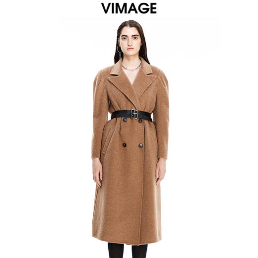 VIMAGE纬漫纪冬装新款女装欧美复古羊毛呢外套女大衣V1614220 商品图4