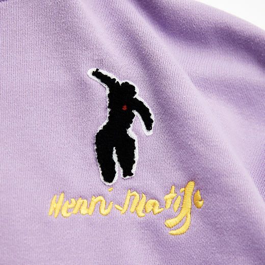 大都会艺术博物馆联名现代派系列马蒂斯紫色印花宽松潮款修身连帽卫衣 商品图2