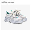 westory2020春季新款皮质老爹鞋厚底鞋女运动鞋W20AM51661 商品缩略图0