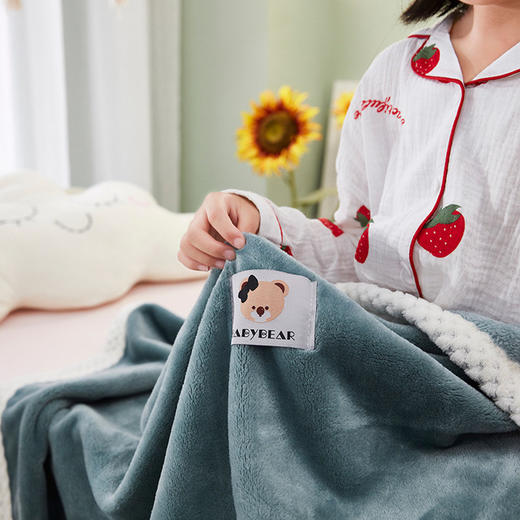 【一款多用 双面绒加厚保暖】新款儿童云貂绒休闲贴布毛毯婴幼园动漫卡通空调小毯子膝盖毯 商品图2