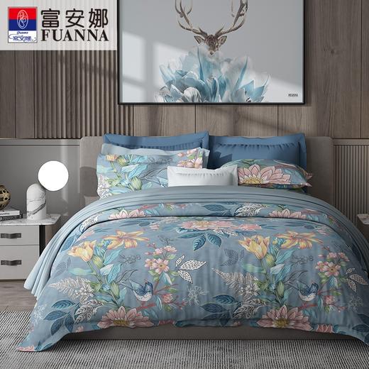富安娜纯棉磨毛四件套/花间翠鸟 商品图0