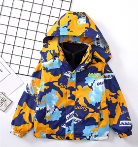 【童装】男童合一加绒可拆卸连帽冲锋衣