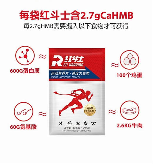 红斗士HMB 功能 冲饮 片剂 告别肌肉酸痛 商品图1