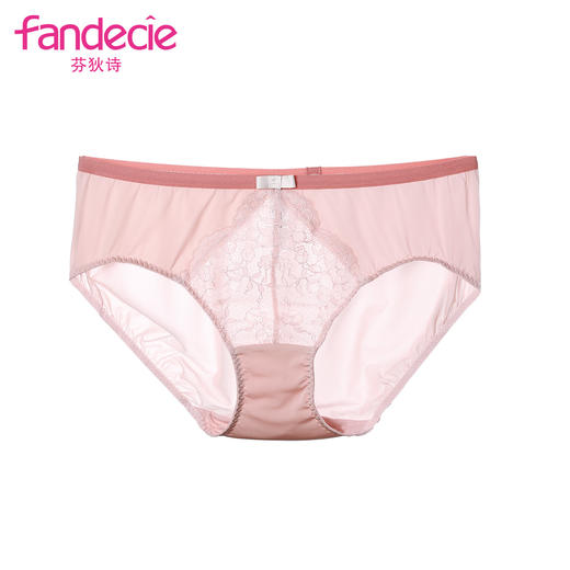 芬狄诗蕾丝低腰内裤女纯棉底档撞色蝴蝶结包臀舒适三角裤F200179 商品图0