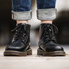马登男式马丁靴男鞋高帮皮靴子黑色英伦中帮工装棉鞋 商品缩略图0