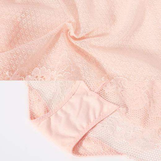 芬狄诗性感蕾丝薄款无痕简约舒适修身包臀中腰平角裤F200236 商品图4