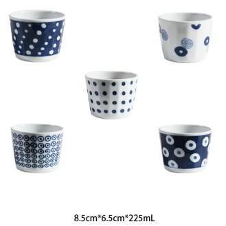 13304五件套蓝色圆点纹茶杯 商品图1