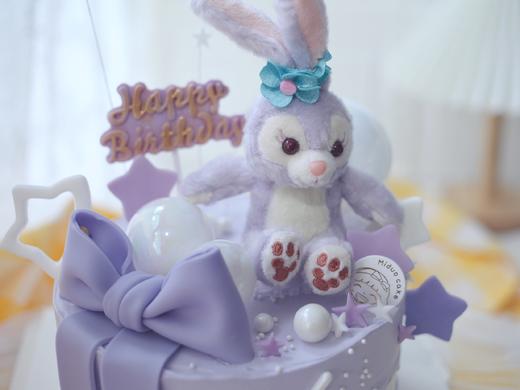 女生蛋糕 紫色系 翻糖蝴蝶结 迪士尼星黛露 商品图1
