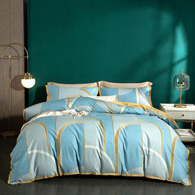 博洋美雅高支高密纯棉四件套 AB版活性印染