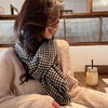 男女时尚百搭围巾女冬季韩版百搭小千鸟格长款学生保暖披肩两用 商品缩略图0