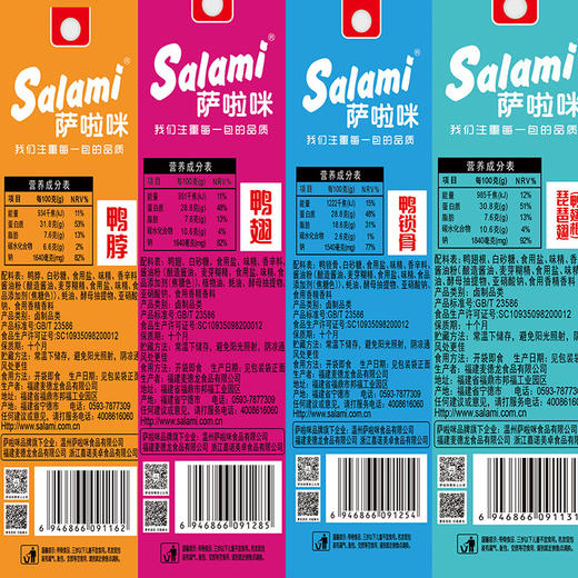 【三件五折】萨啦咪 卤味琵琶翅5包温州特产休闲零食鸭翅根零食鸭腿小吃 琵琶翅 商品图9
