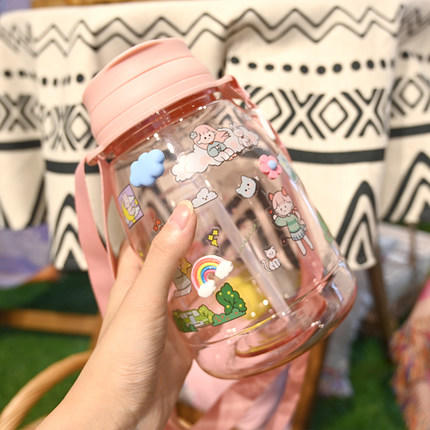 DREAMRANGER水杯男女大肚杯子超大容量运动水壶瓶网红便携儿童可爱吸管杯 商品图1