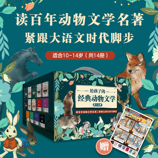 给孩子的经典动物文学 （礼盒装共14册）西顿野生动物 狼王洛波 商品图1