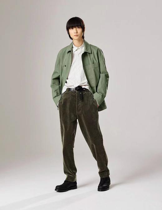 MHL  男士象灰绿灯芯绒直筒裤 商品图9