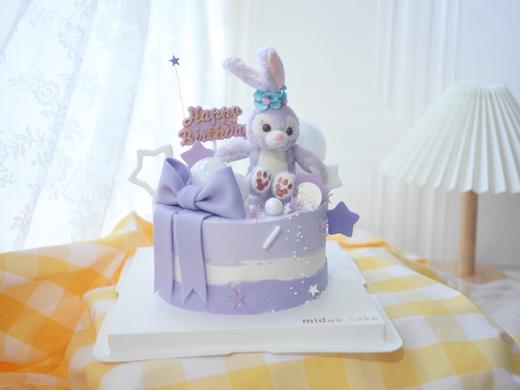 女生蛋糕 紫色系 翻糖蝴蝶结 迪士尼星黛露 商品图0